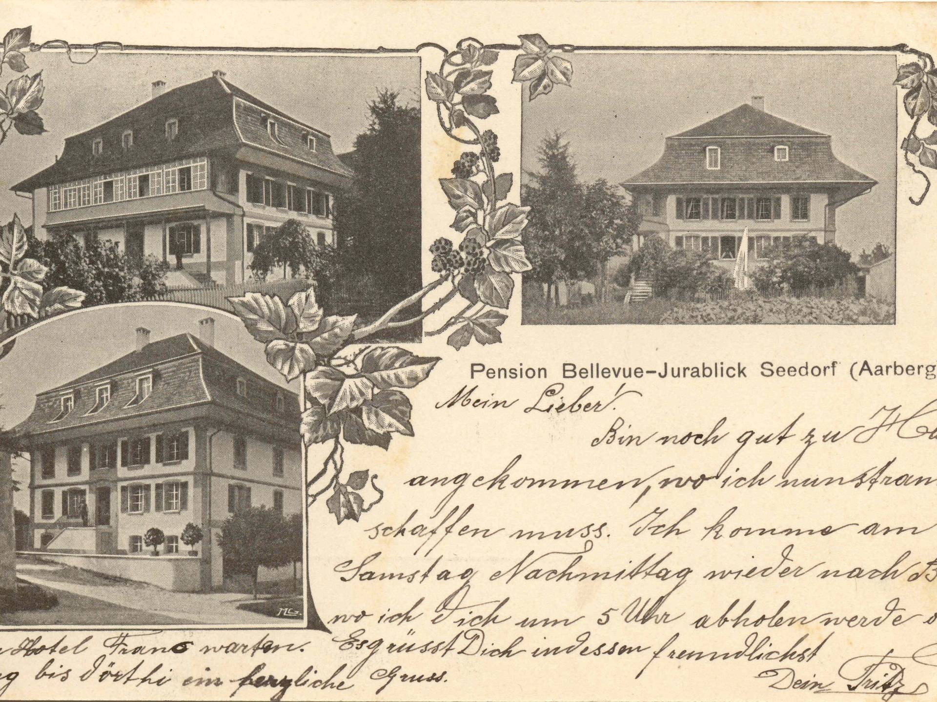 Postkarte Seedorf 1911